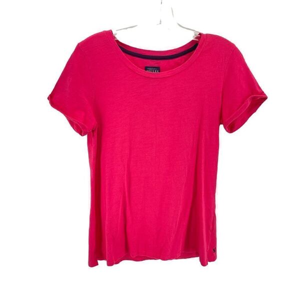 Joules Nessa hot pink tee t shirt shirt sleeve burnout 6 medium EUC - Picture 2 of 11